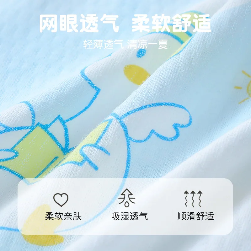 木木屋outlets婴儿连体衣夏季薄款纯棉短袖哈衣3件装（细节图 2）