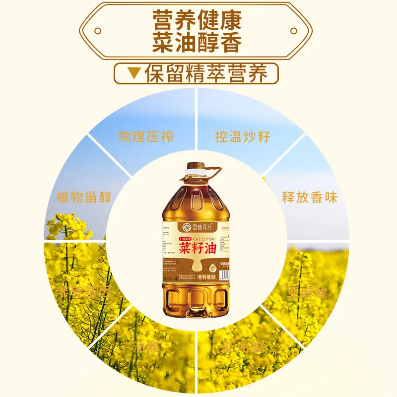翠林河谷非转基因菜籽油5L大桶装（细节图 1）