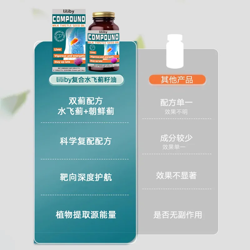 LILIBY复合水飞蓟籽护肝片一瓶装（细节图 2）