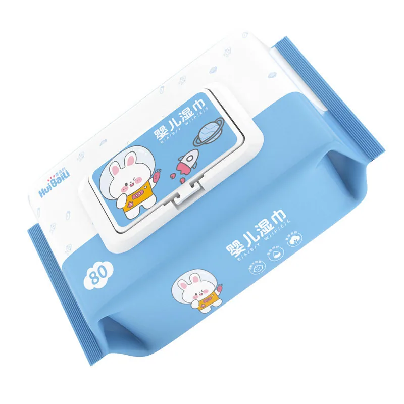 比比贝婴幼儿童手口湿巾80抽