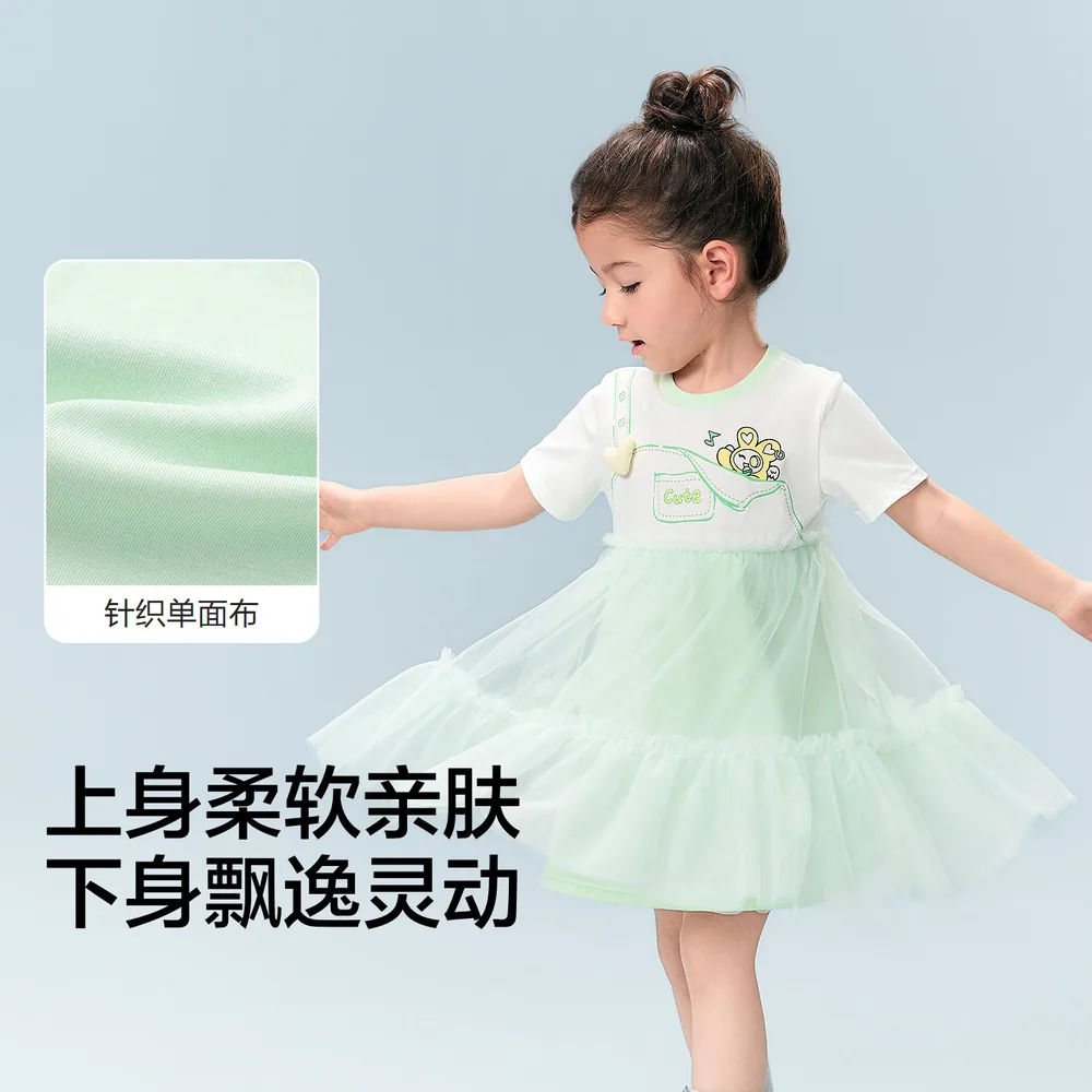 巴拉巴拉童装儿童连衣裙短袖网纱款（细节图 2）