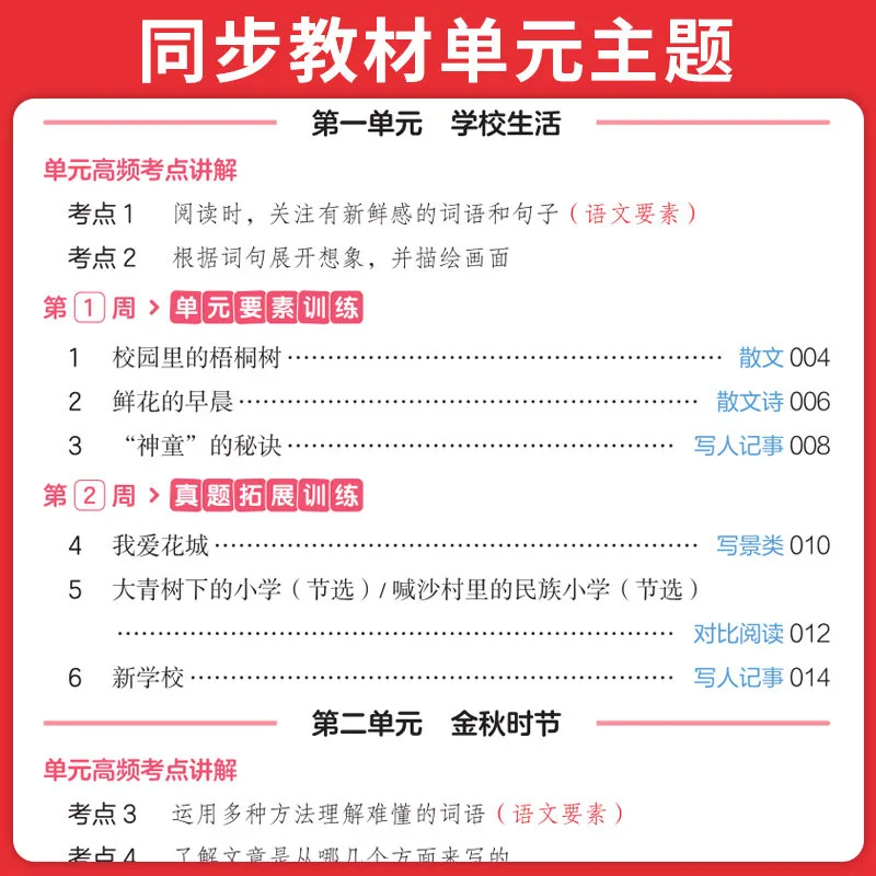 一本图书小学语文同步阅读训练100篇练习册（细节图 1）