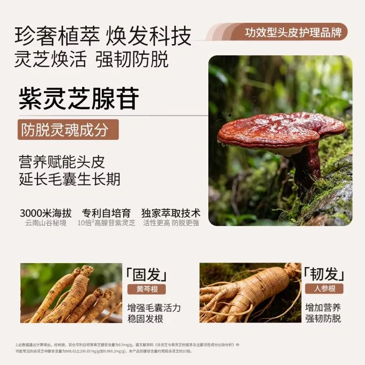Roye若也灵芝防脱洗发水产品图（细节图 1）