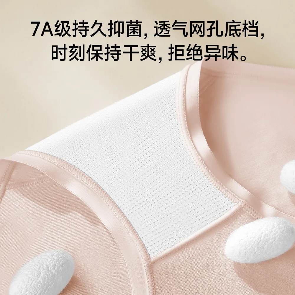 安比斯莫代尔无痕蚕丝女士中腰内裤主图（细节图 2）