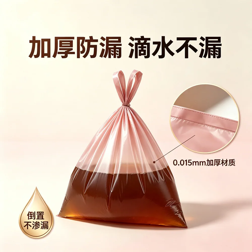 虹澄免撕抽绳垃圾袋120只