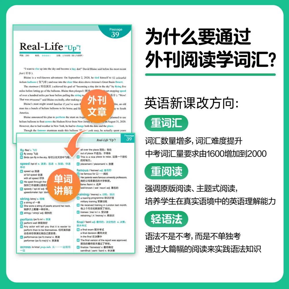 60篇外刊阅读搞定中考核心词
