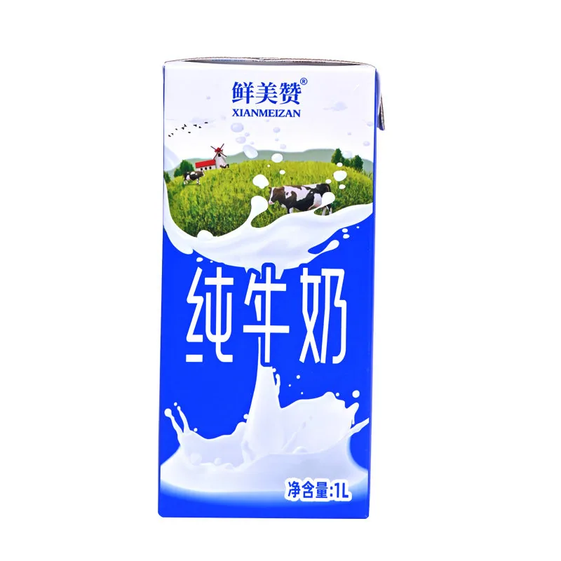 鲜美赞全脂纯牛奶1L*12盒