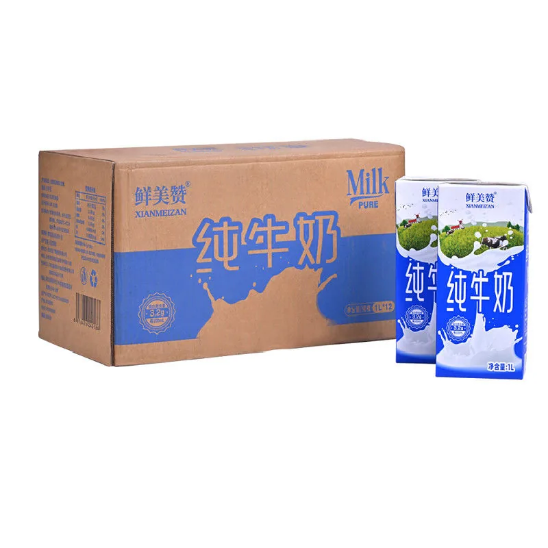 鲜美赞全脂纯牛奶1L*24盒
