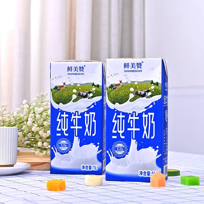 鲜美赞全脂纯牛奶1L*24盒整箱（细节图 2）