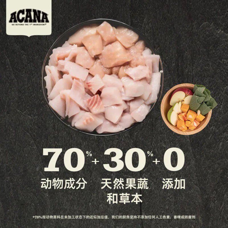 爱肯拿牧场盛宴鸡肉犬粮2kg*2
