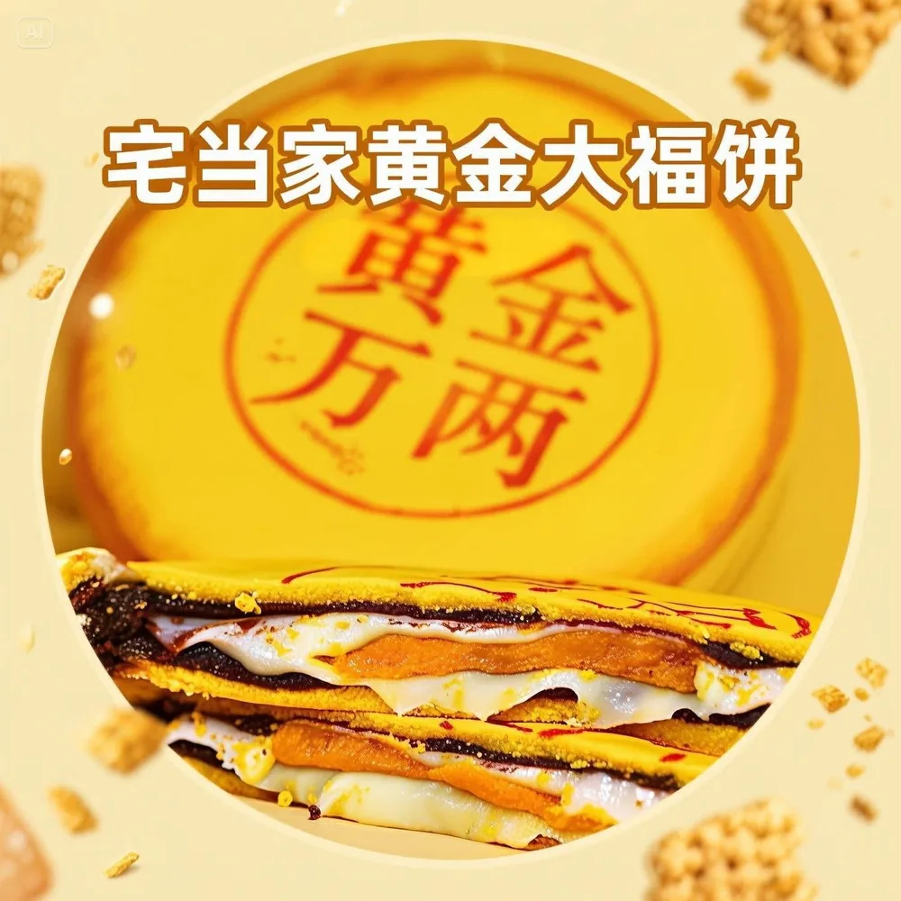 君雀黄金万两传统大月饼400g主图（细节图 2）