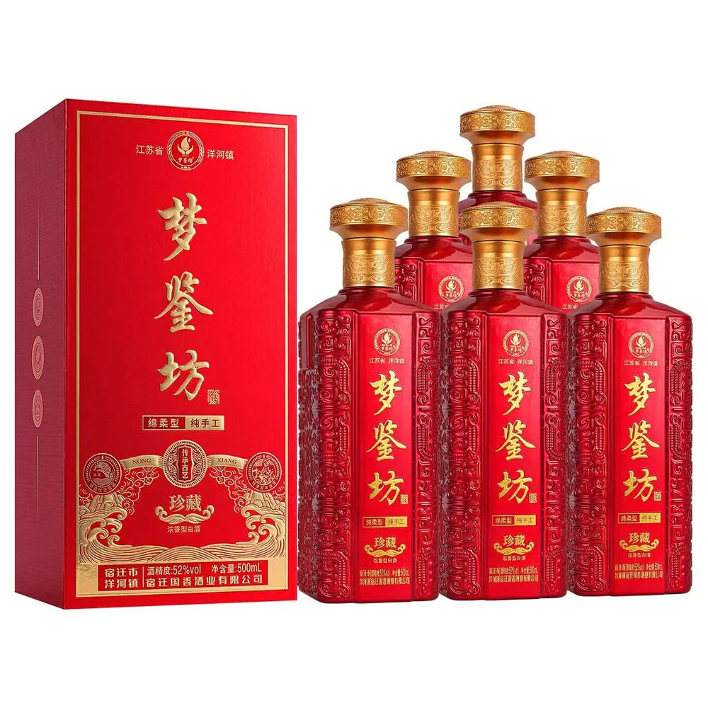梦鉴坊52度纯粮浓香白酒500ml×6瓶