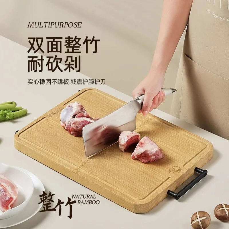 立方几何双面整竹抗菌防霉切菜板主图（细节图 2）