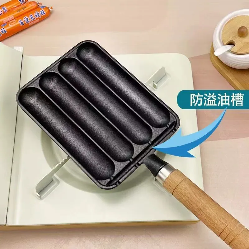 立方几何多功能商用模具烤肠盘铸铁款（细节图 2）