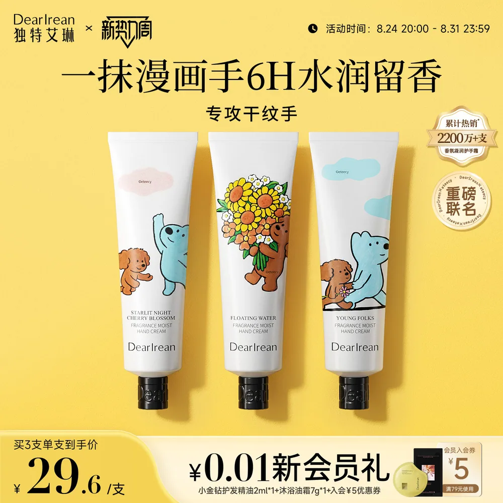 独特艾琳小狗联名沐浴露护手霜10ml六支装（细节图 1）