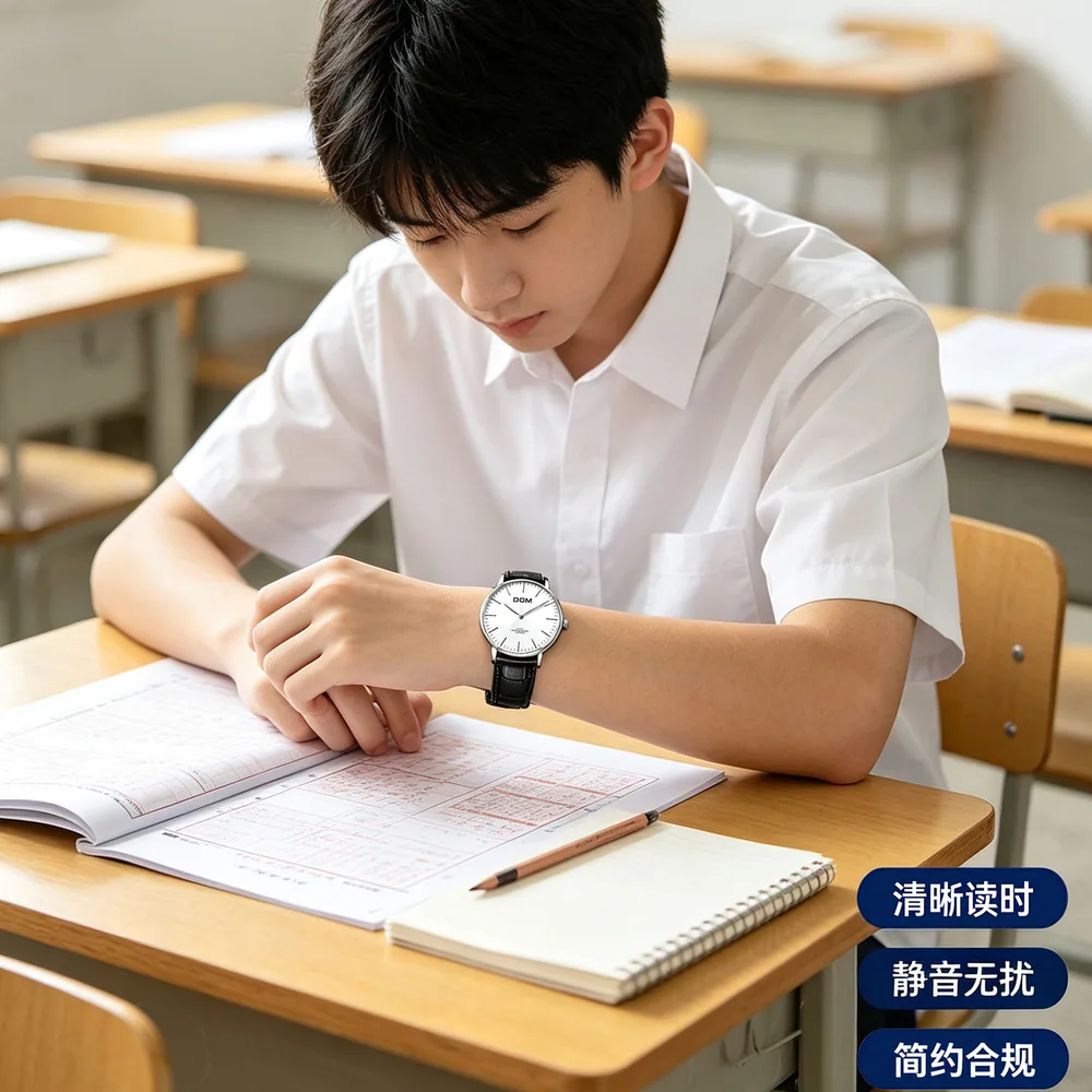 DOM考试专用静音石英表38mm表盘（细节图 2）