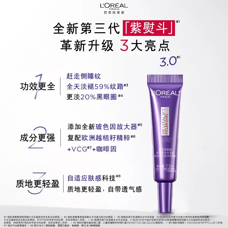 欧莱雅紫熨斗眼霜7.5ml两支装（细节图 2）