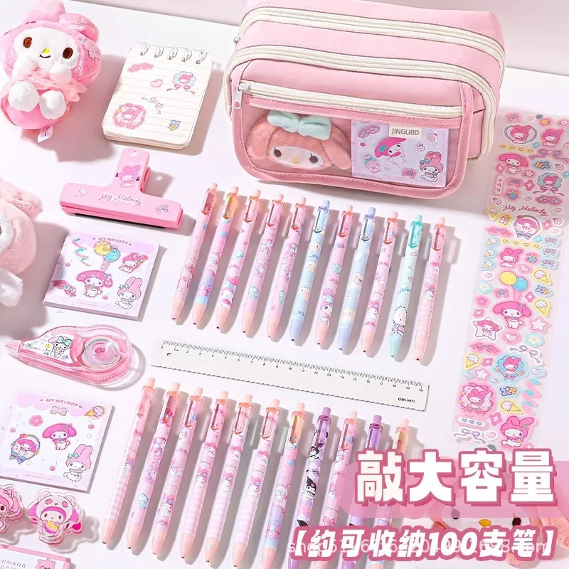 九层粉色美乐蒂笔袋大容量透明文具盒（细节图 2）