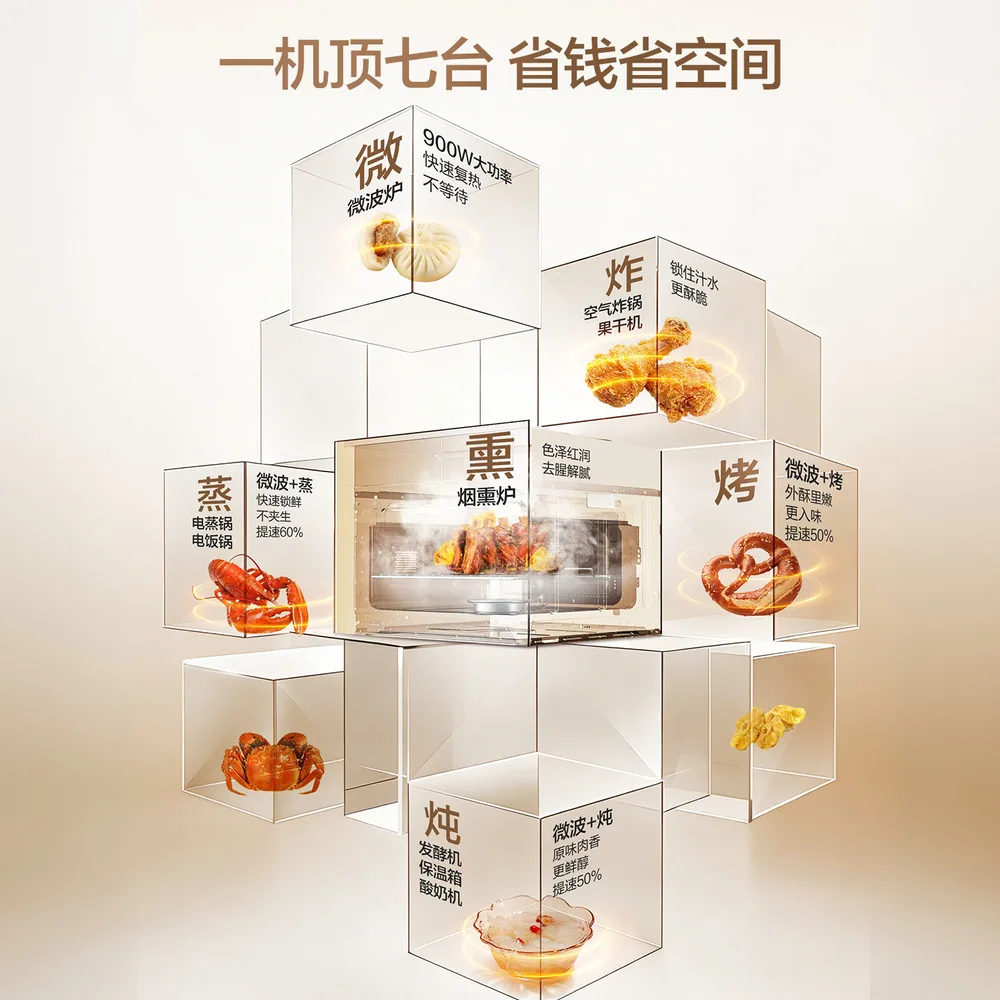 统帅微蒸烤炸熏一体嵌入式蒸烤箱（细节图 1）