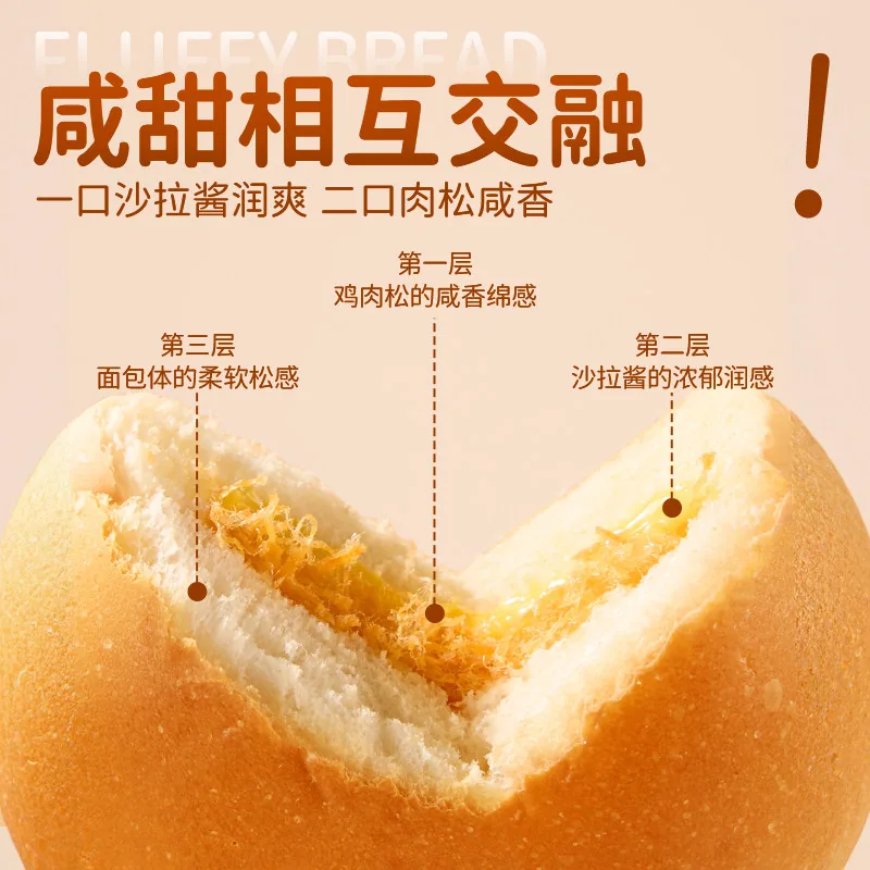 Calleton卡尔顿肉松咸沙拉面包420g整箱（细节图 1）