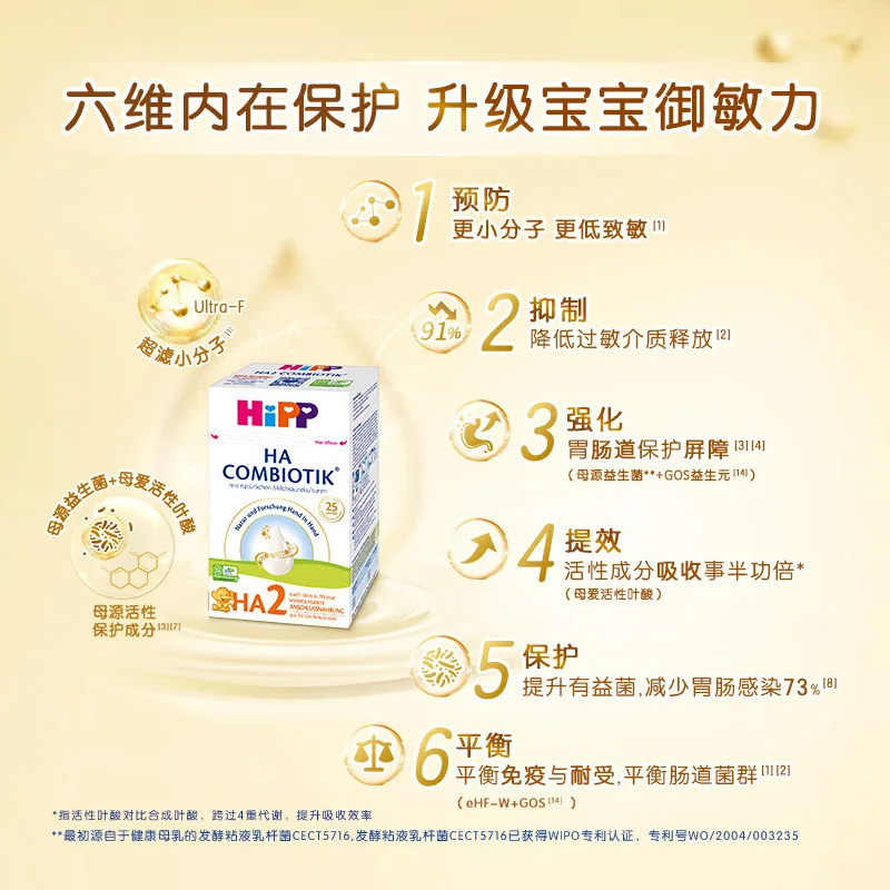HiPP德国喜宝HA适度水解奶粉2段罐装（细节图 1）