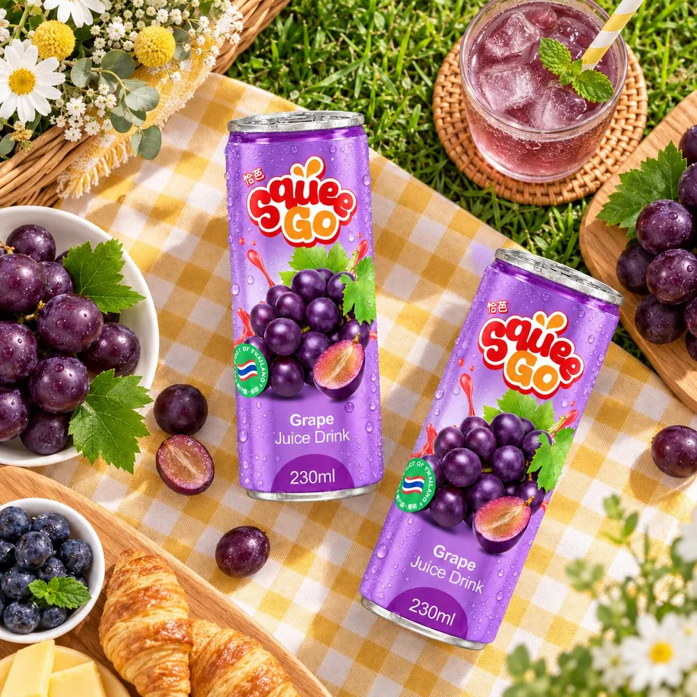 恰芭泰国进口葡萄汁饮料230ml*6罐装（细节图 1）