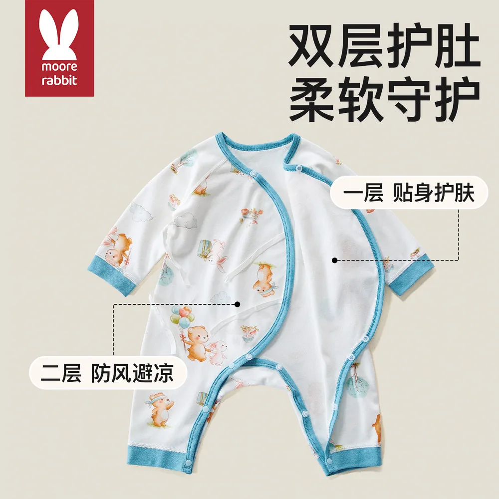 莫尔兔新生婴儿衣服52-66码纯棉款（细节图 1）
