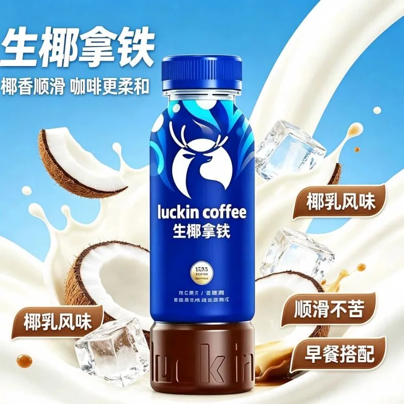 王一博代言瑞幸即饮咖啡300ml*5瓶