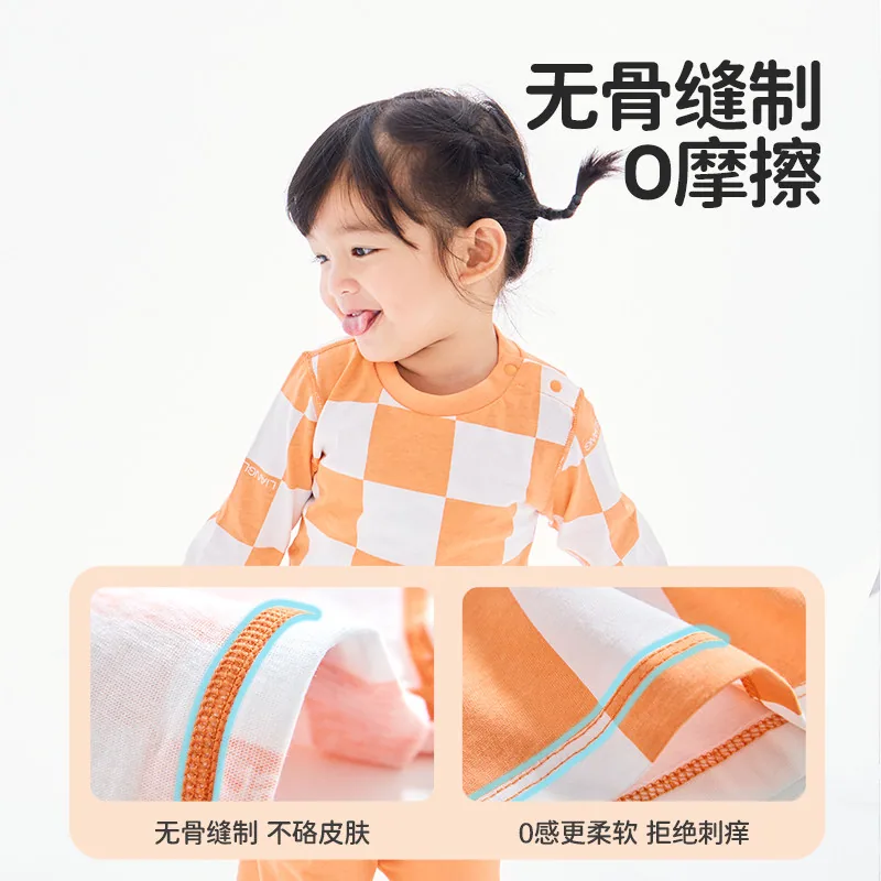 良良宝宝纯棉春秋连体家居服开裆无骨款（细节图 1）