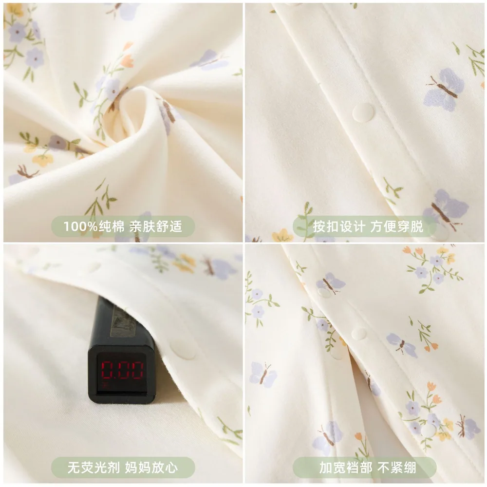 蓓茵可婴儿连体衣A类纯棉长袖哈衣（细节图 1）