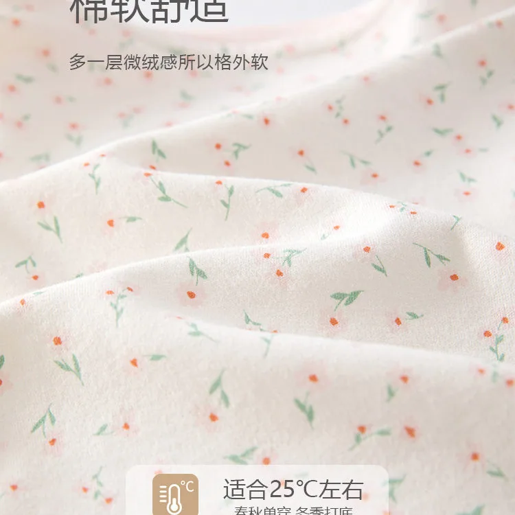 萌森鸭纯棉婴儿秋衣秋裤分体套装66-90cm（细节图 2）