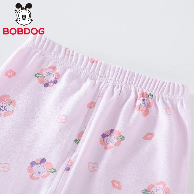 巴布豆儿童纯棉保暖印花家居服套装（细节图 1）