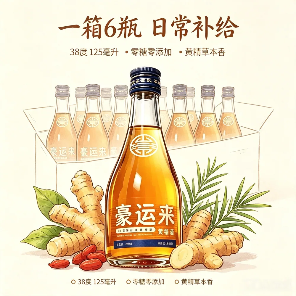 德意豪运来黄精酒38度125ml两瓶装（细节图 1）