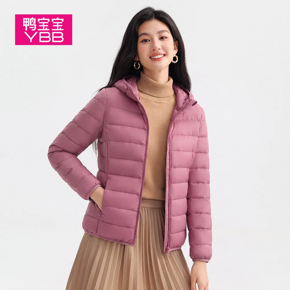 鸭宝宝女轻薄羽绒服连帽款（细节图 1）