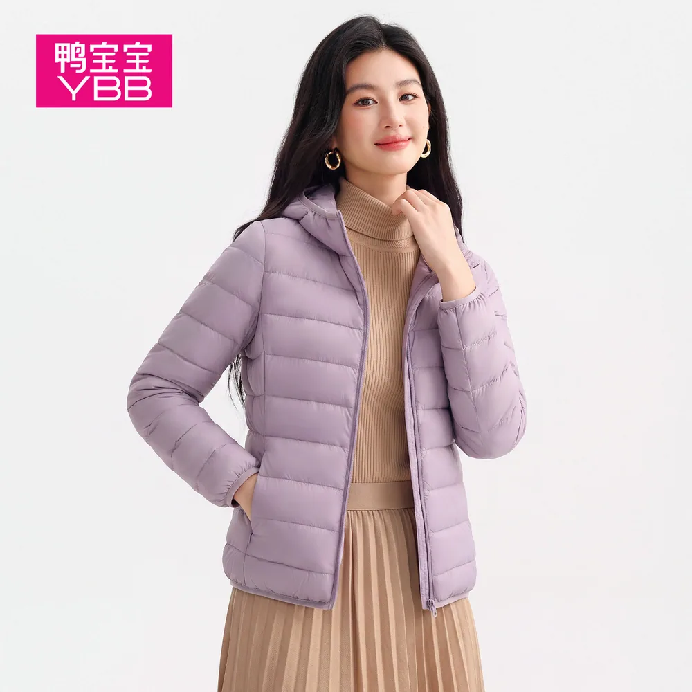鸭宝宝女轻薄羽绒服连帽款（细节图 2）