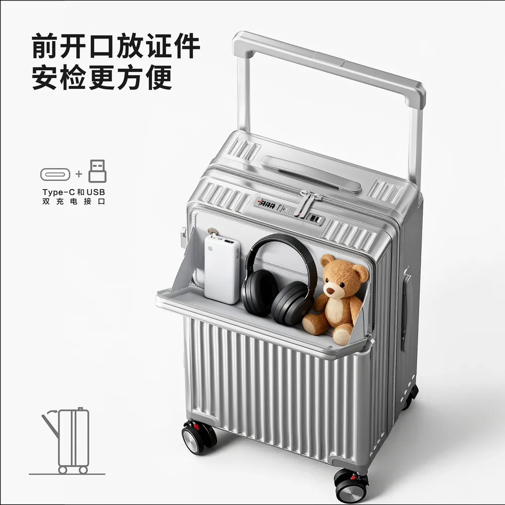 繁花似锦坊前开口登机箱宽拉杆款（细节图 1）
