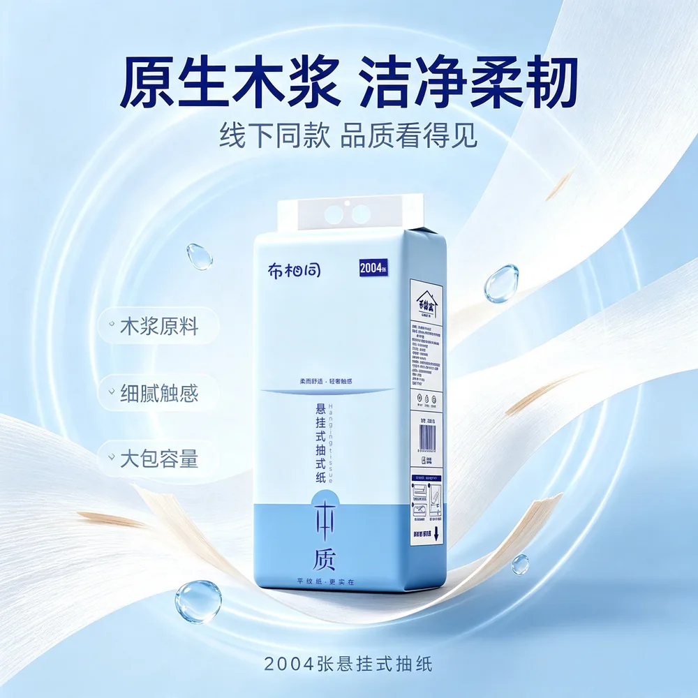 布相同悬挂式抽纸巾2004张大包（细节图 1）