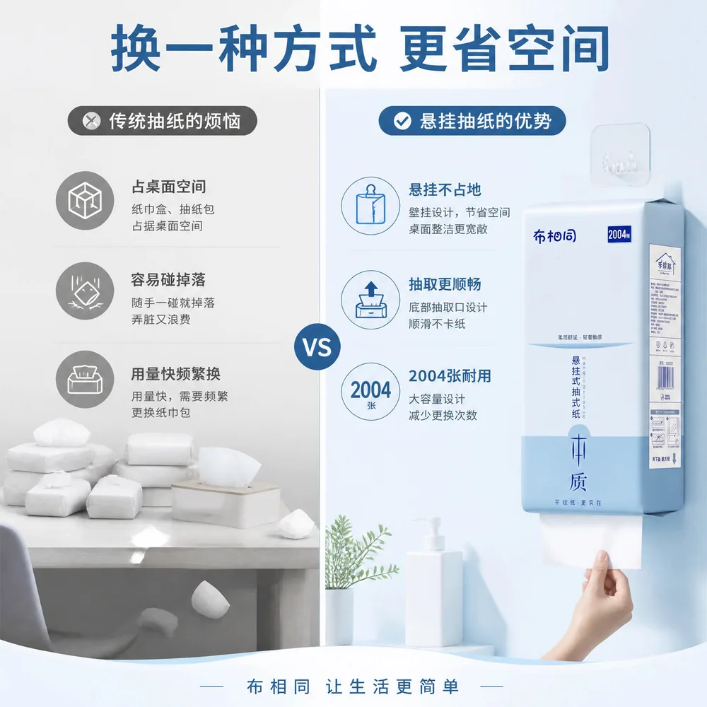 布相同悬挂式抽纸巾2004张大包（细节图 2）