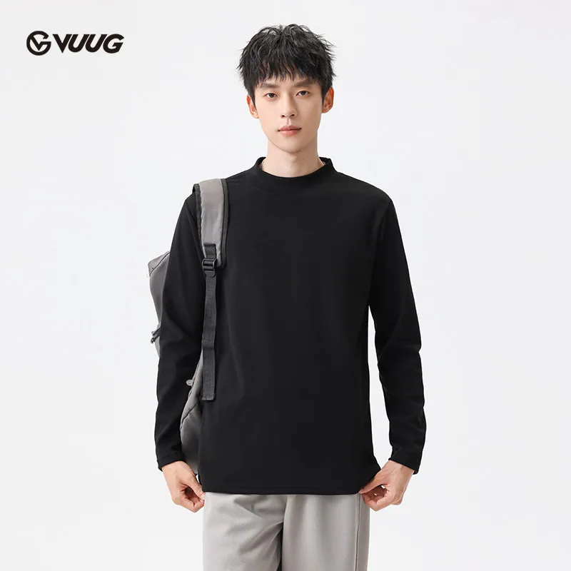 VUUG知意双面毛绒半高领打底衫主图