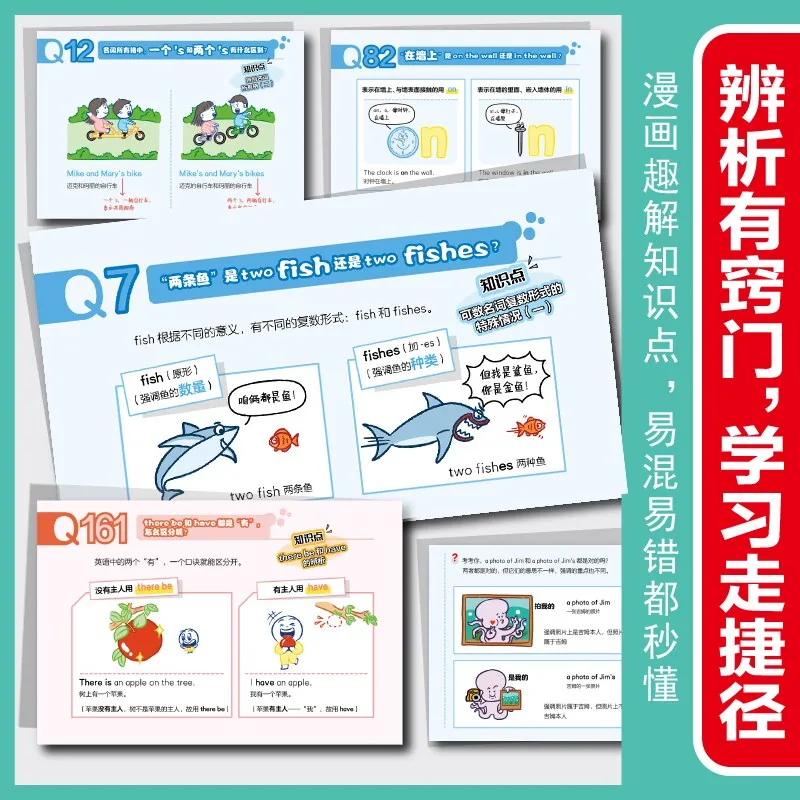 开心漫画英语语法书小初一本通