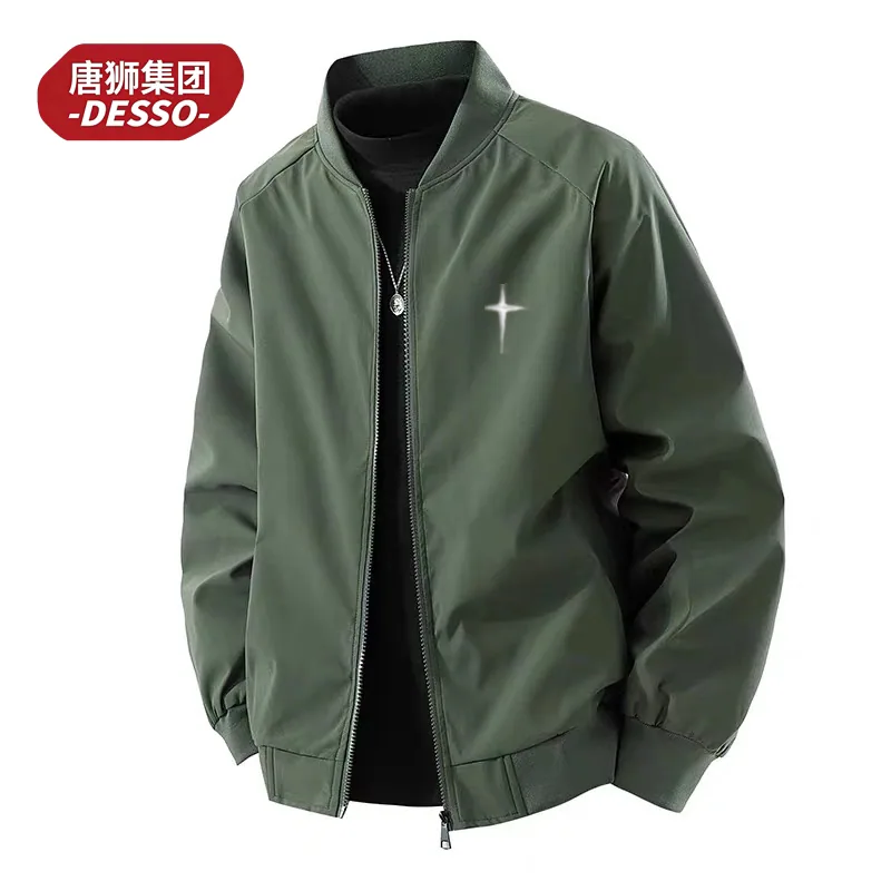 唐狮男士飞行夹克棒球服外套长袖款（细节图 1）