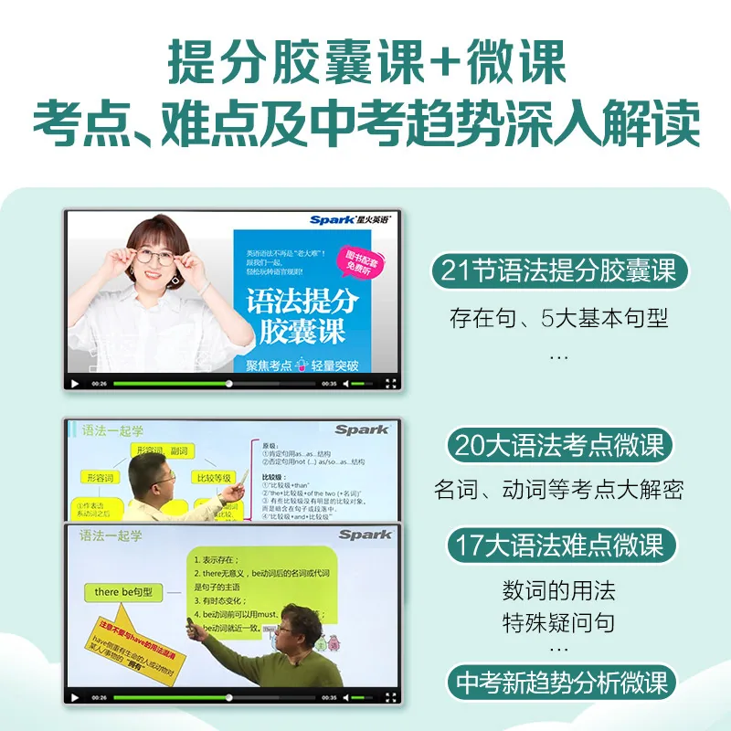 星火初中英语语法全解教辅书封面（细节图 2）
