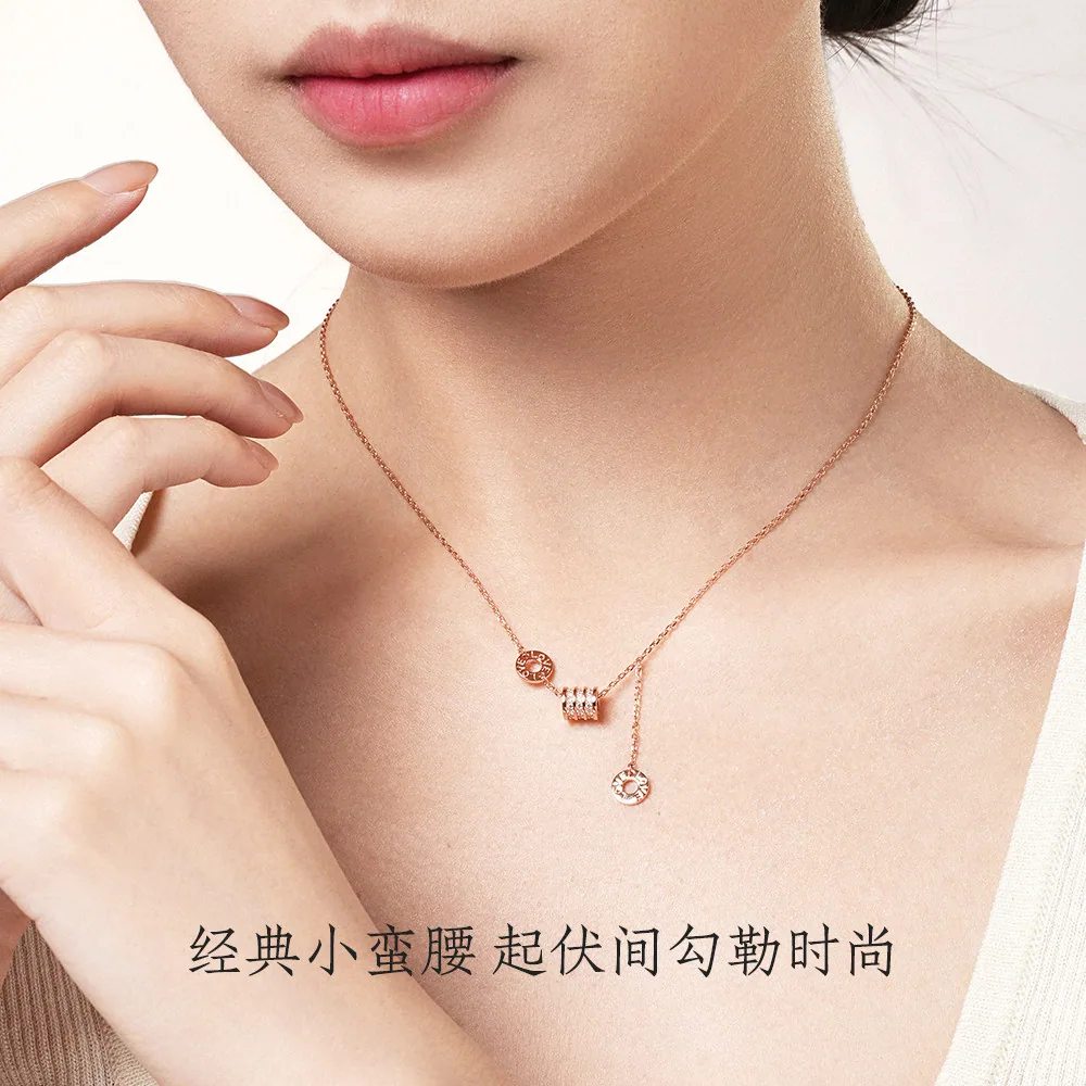 周大生S925纯银小蛮腰项链
