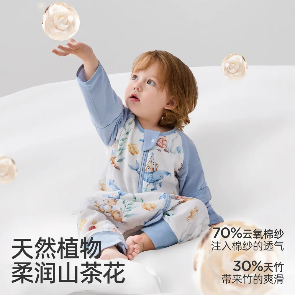 婧麒山茶花婴儿睡袋