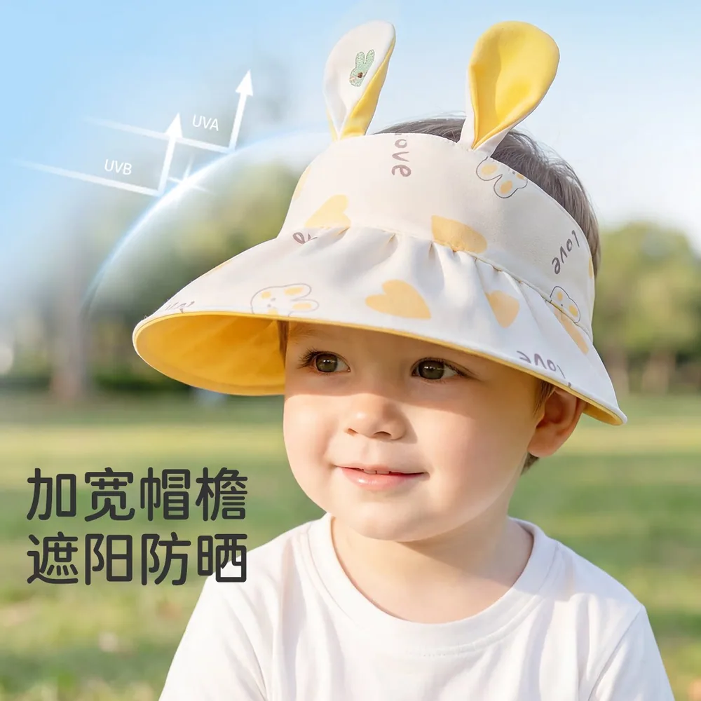 婧麒宝宝遮阳帽夏季薄款空顶儿童帽（细节图 1）