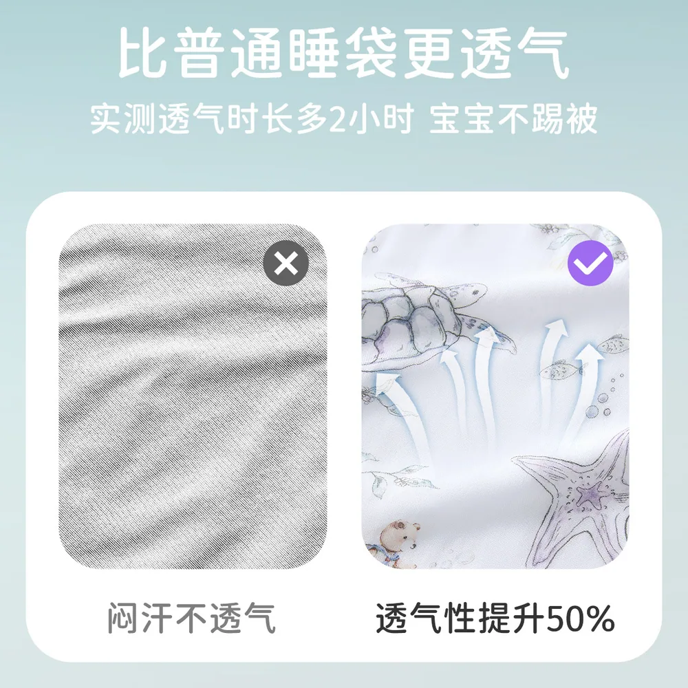 婧麒婴儿背心式睡袋夏季薄款后背透气（细节图 2）