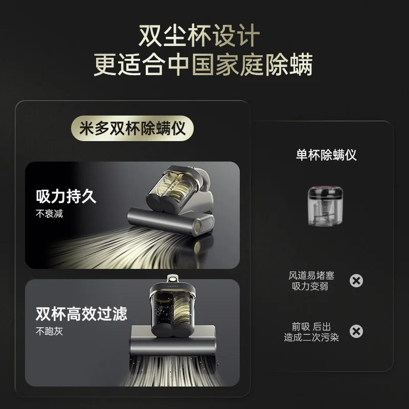 米多M5智能双杯除螨仪双杯设计（细节图 2）