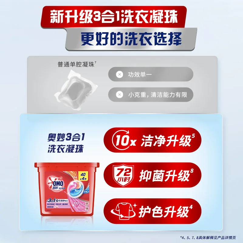奥妙3合1洗衣凝珠44颗*2盒