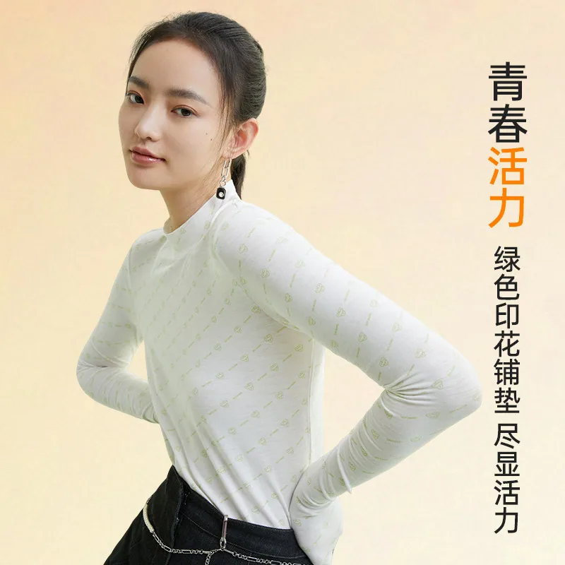 SKYHAND半高领运动T恤打底衫女款