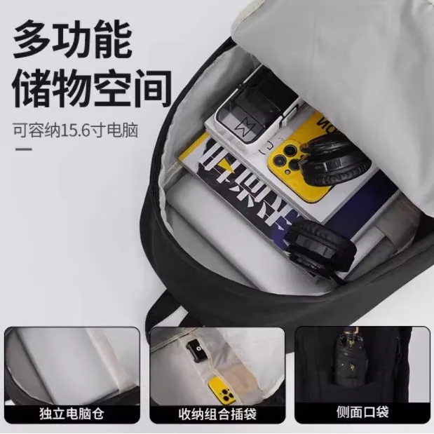国货精选休闲运动双肩包多口袋款（细节图 2）